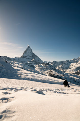 The beautiful landscape of Switzerland in the winter