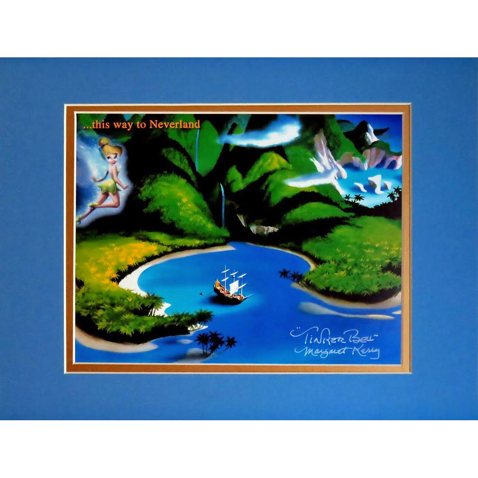 Tinker Bell This Way to Neverland Autographed Matted Photo