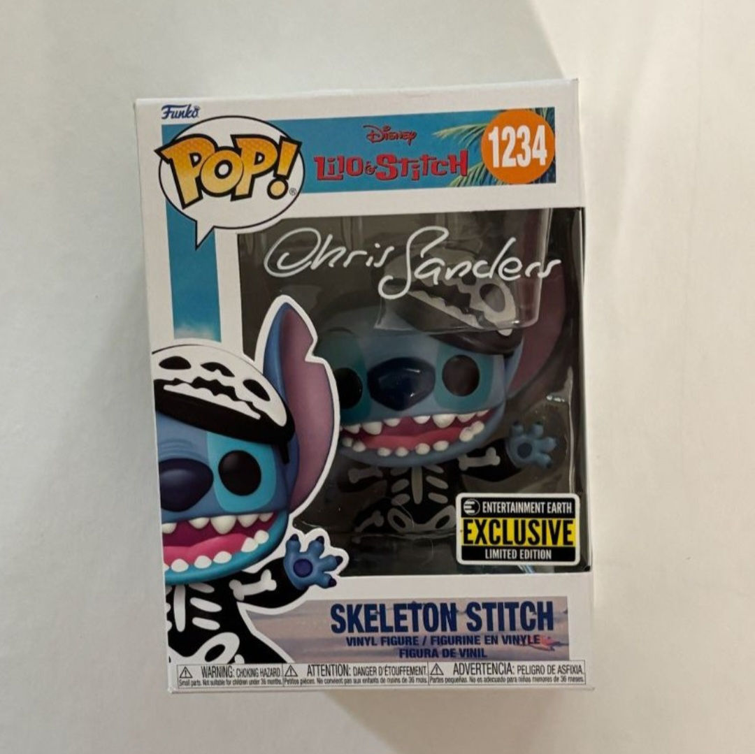 Skeleton Stitch Funko #1234 Autographed Chris Sanders LE Entertainment Earth