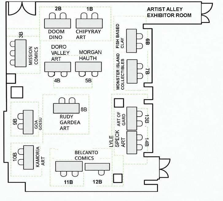 Artist Alley Exhibitor Room