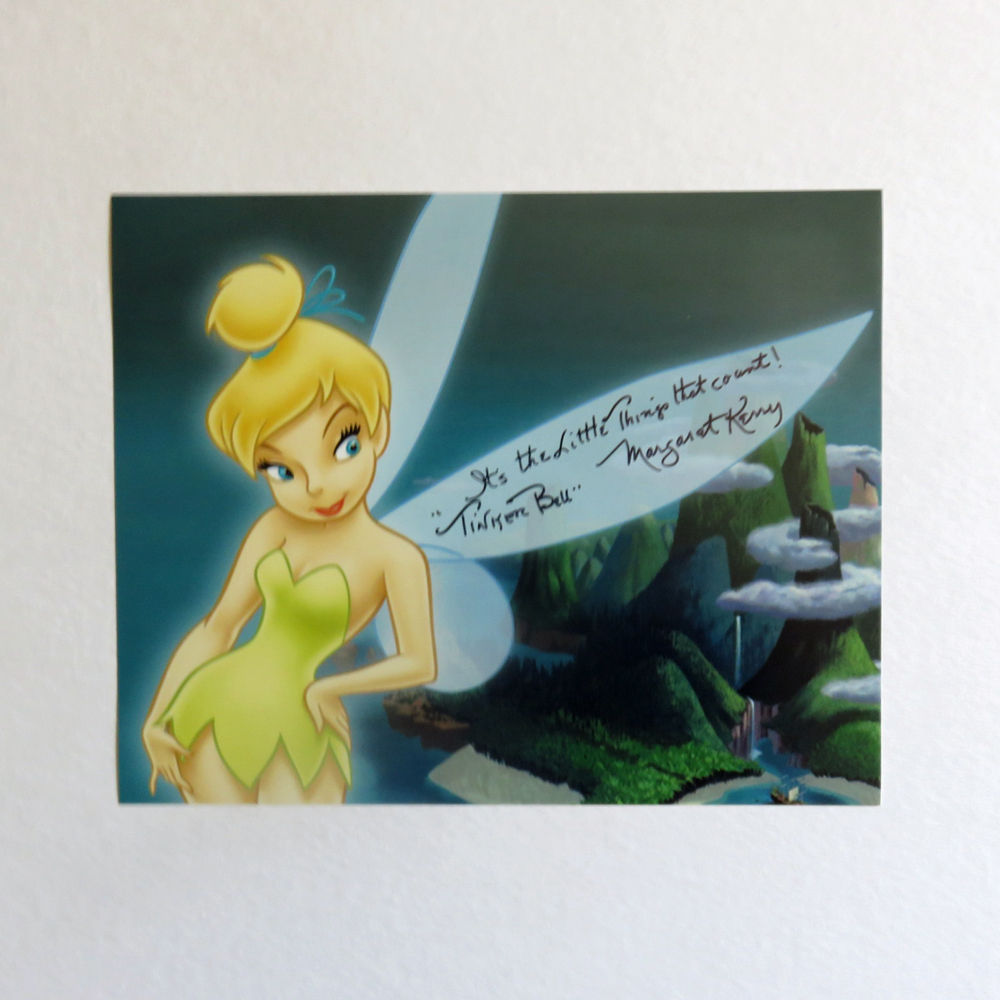 Tinker Bell It's the Little Things That Count Autograph Photo By Margaret Kerry