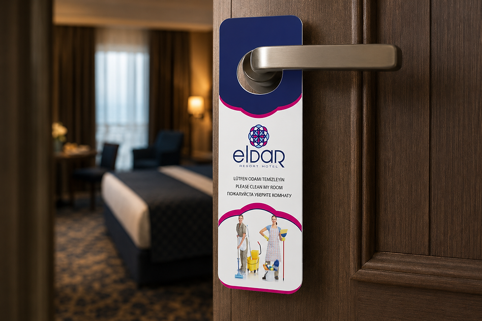 otel kapı askısı baskı