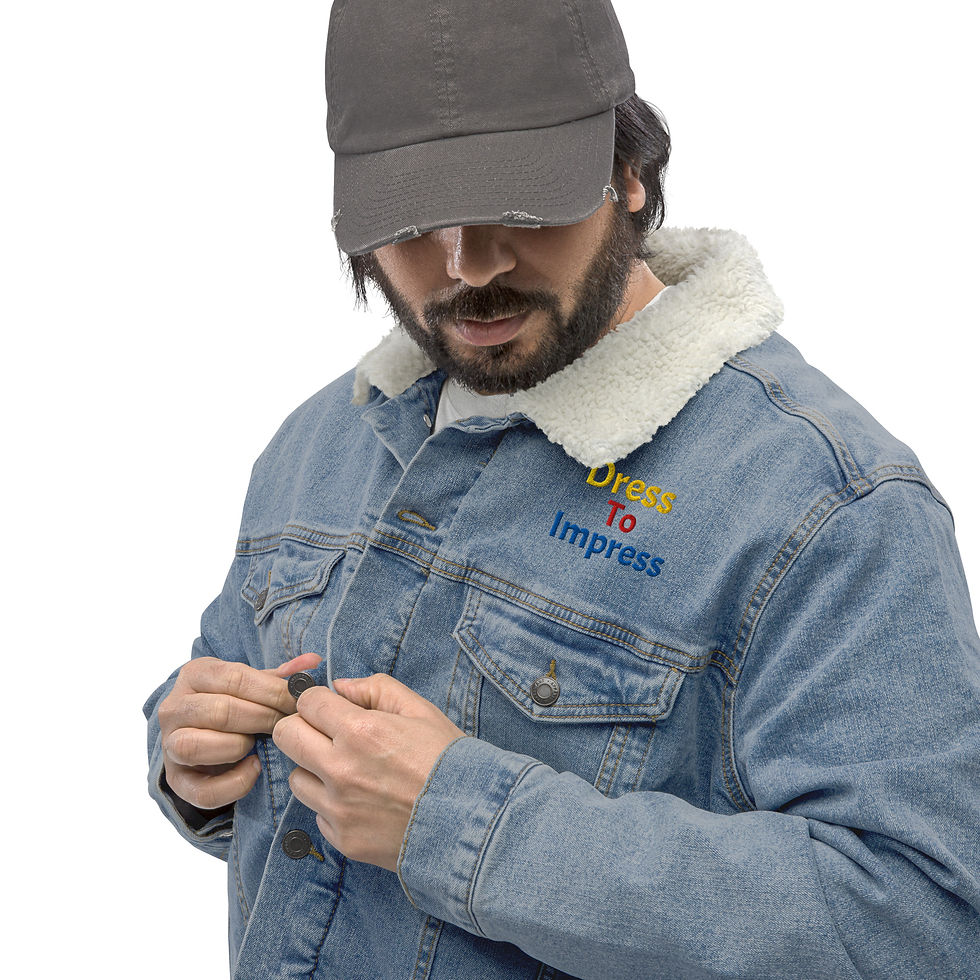 Miniaturebillede: Unisex denim sherpa jacket
