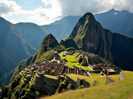 The Inca trail leading to Machu Picchu
