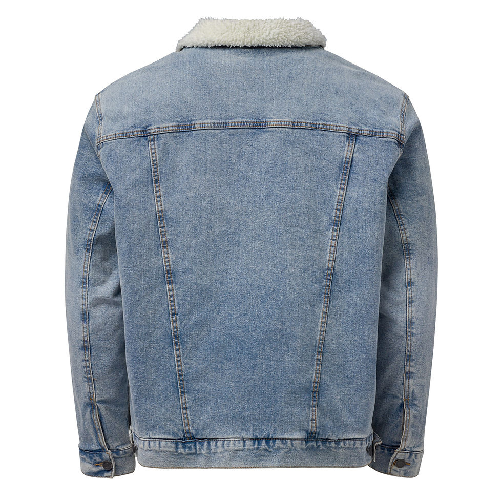 Miniatura: Unisex denim sherpa jacket