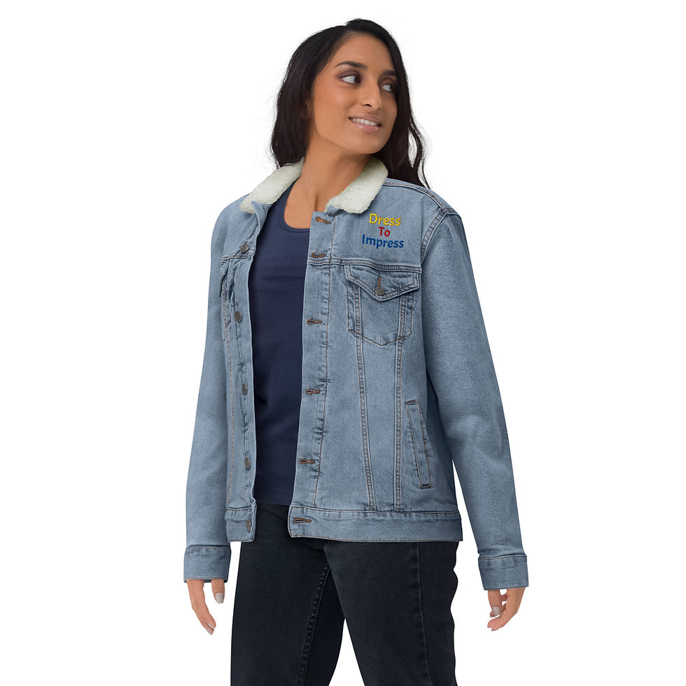Miniatura: Unisex denim sherpa jacket