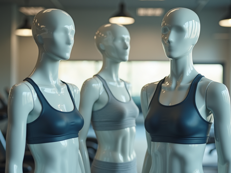 Chic Couture gym wear displayed in a fitness studio