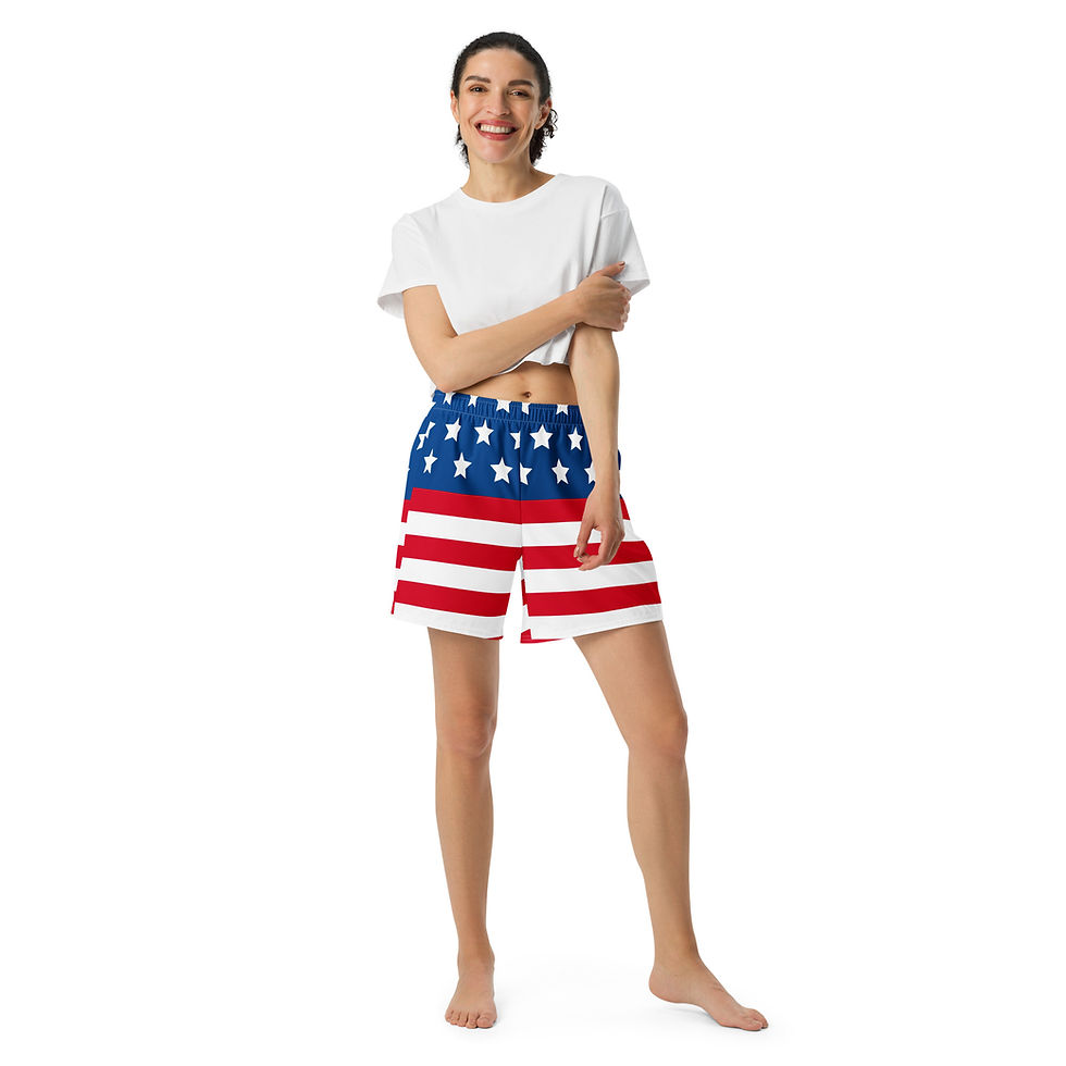 Thumbnail: All-Over Print Unisex Athletic Long Shorts