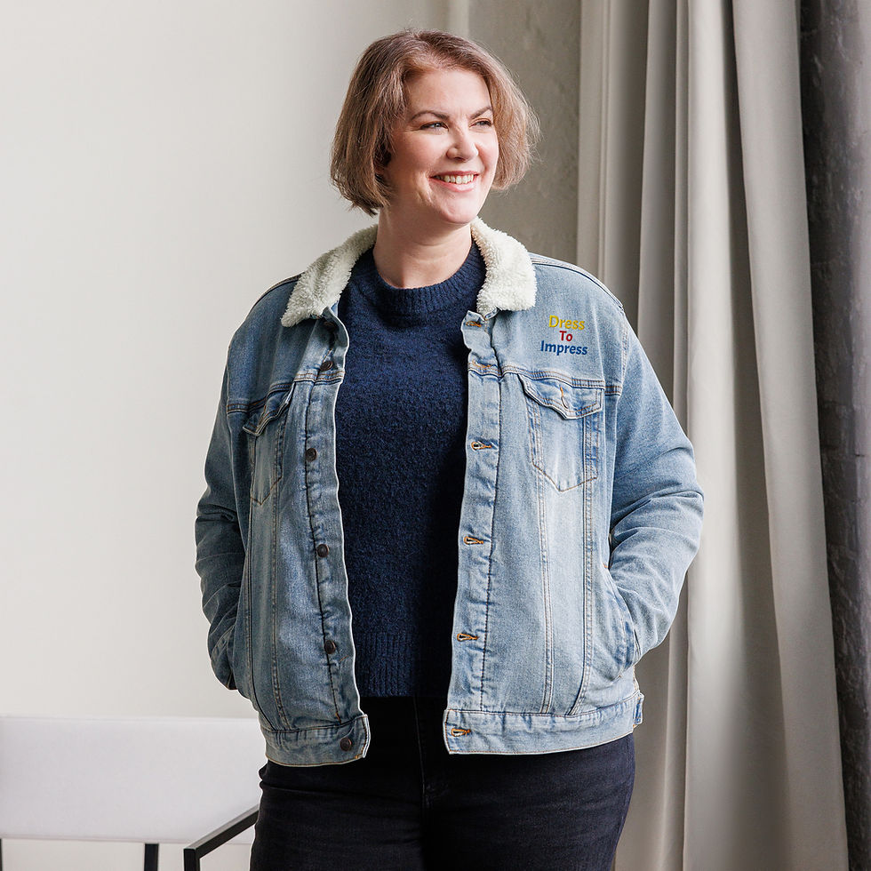 Thumbnail: Unisex denim sherpa jacket