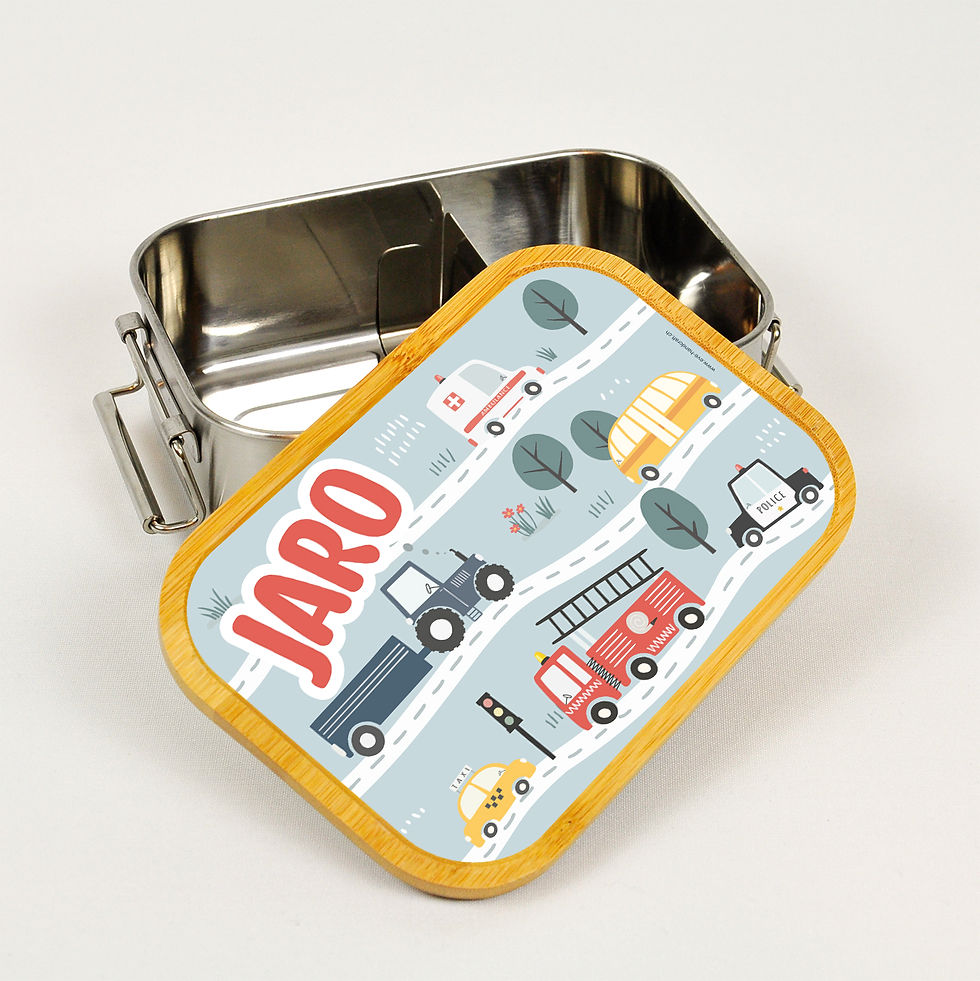 Lunchbox Autos hellblau