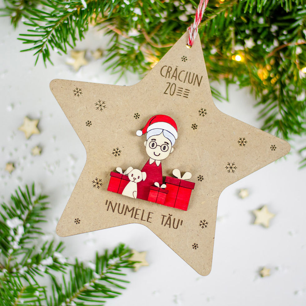 Miniatură: Amintire Crăciun Personalizată - figurină bunici