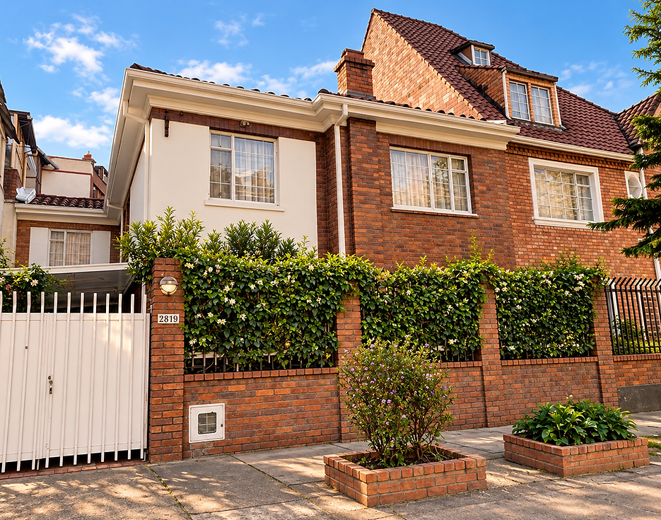 Fachada de dormitorios loft bogotá en Chapinero Alto.