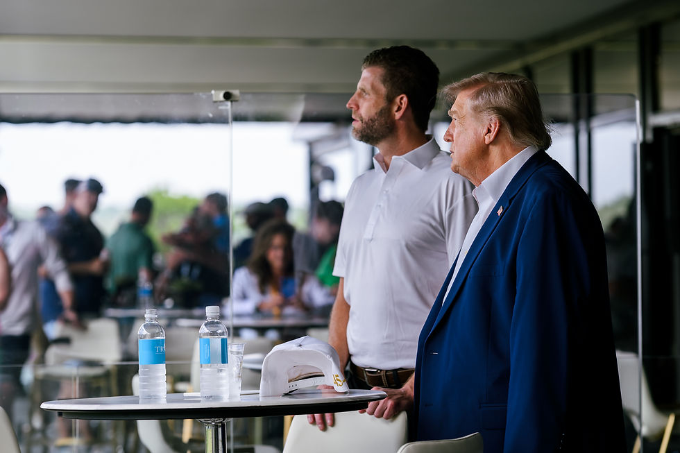 President Donald J. Trump watches the LIV Golf tournament at Trump National Golf Club Washington D.C. in Sterling, Virginia on Saturday, May 9, 2026. (Official White House Photo by Molly Riley)