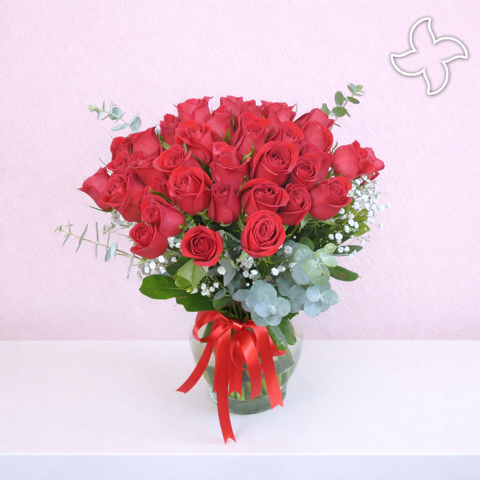 Miniatura: Florero mediano 36 rosas