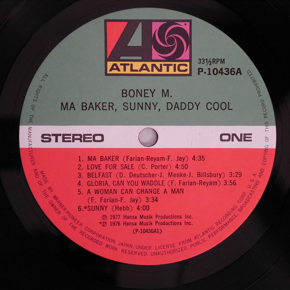 BONEY M. / MA BAKER SUNNY DADDY COOL