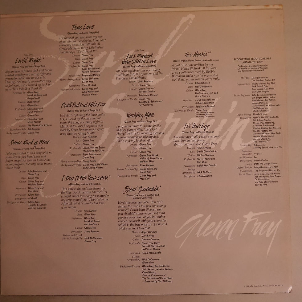 サムネイル： GLENN FREY / SOUL SEARCHIN'