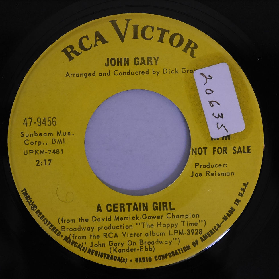 サムネイル： JOHN GARY / End Of Time / A Certain Girl