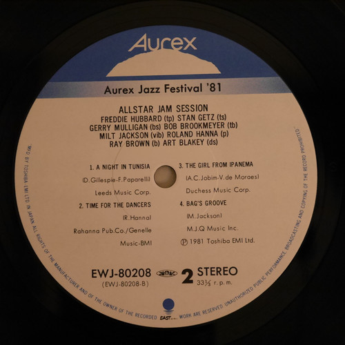 AUREX JAZZ FESTIVAL '81 ALL STAR JAM SESSION | anchorrecord