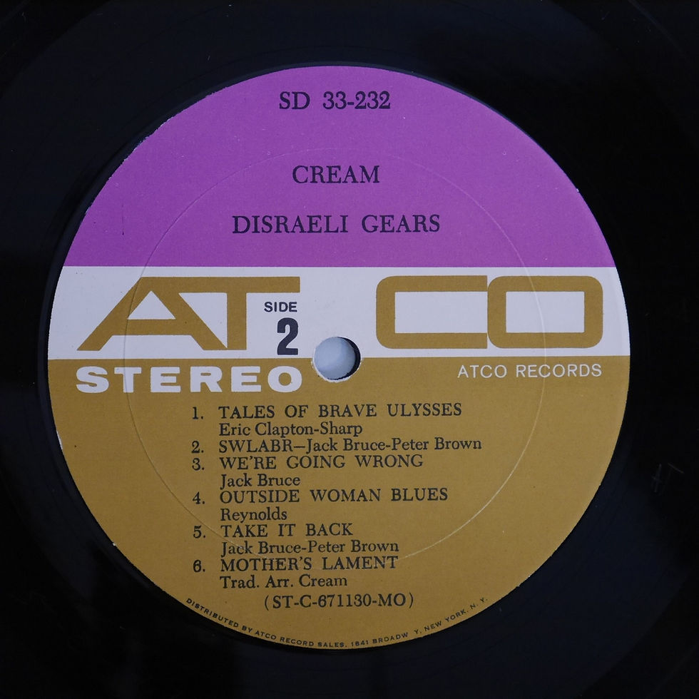 サムネイル： CREAM / DISRAELI GEARS (US ORG ATCO)