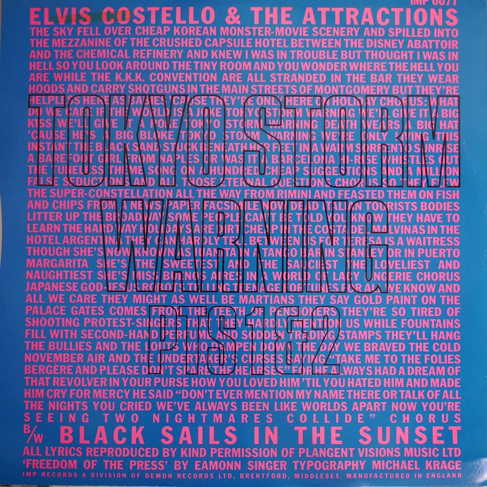 サムネイル： ELVIS COSTELLO ＆ THE ATTRACTIONS / Tokyo Storm Warning Pts 1 ＆ 2