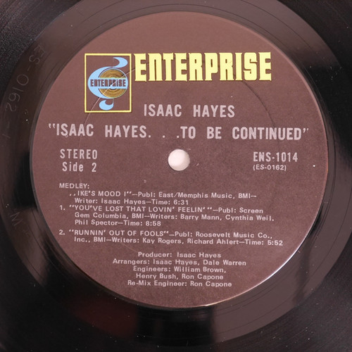 Isaac Hayes - ...To Be Continued オリジナル Isaac Hayes - To Be Continued オリジナル Isaac Hayes - To