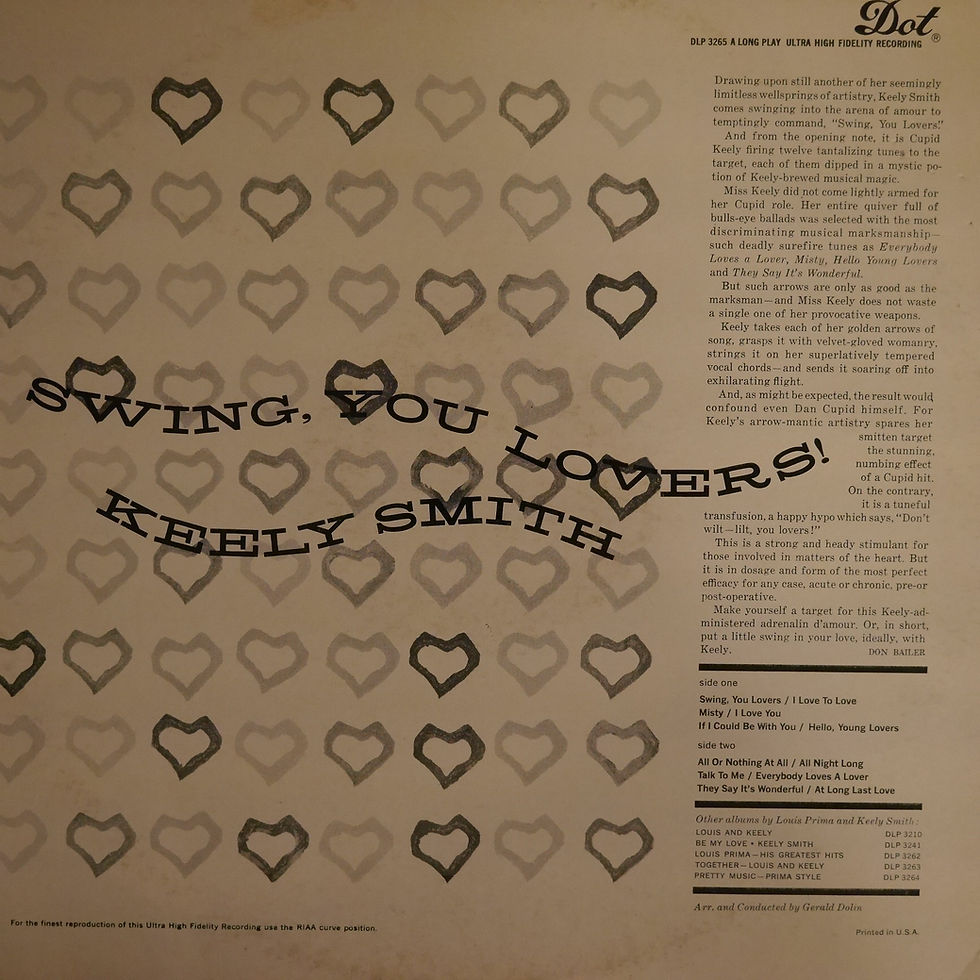 サムネイル： KEELY SMITH / SWING YOU LOVERS