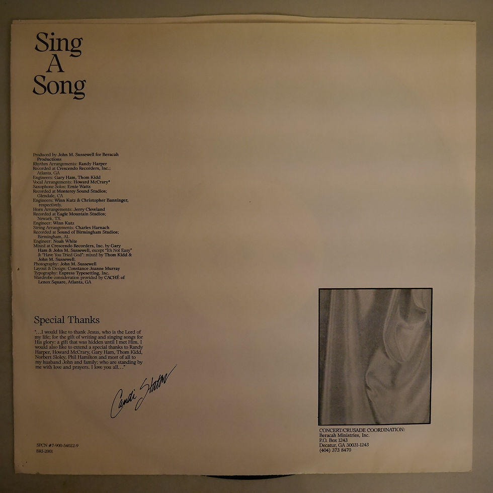 サムネイル： Candi Staton / Sing A Song