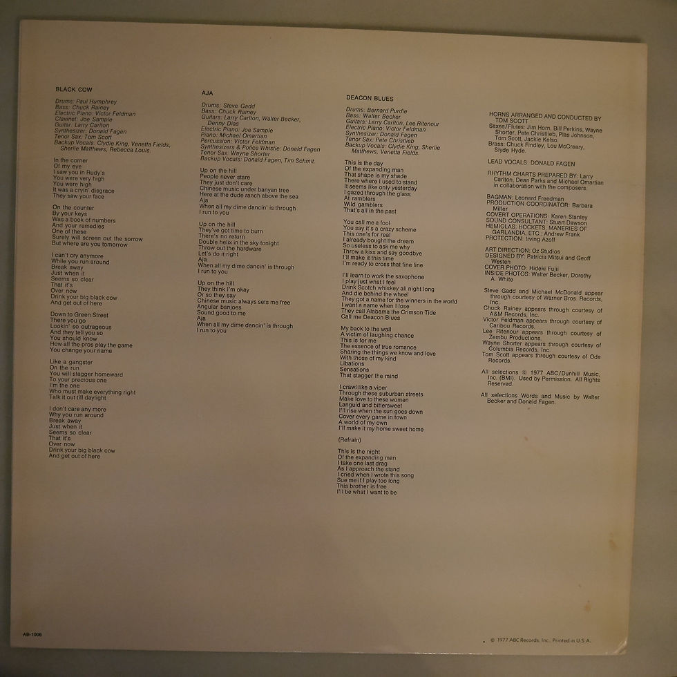 サムネイル： STEELY DAN /  Aja（USプロモdemonstration盤）