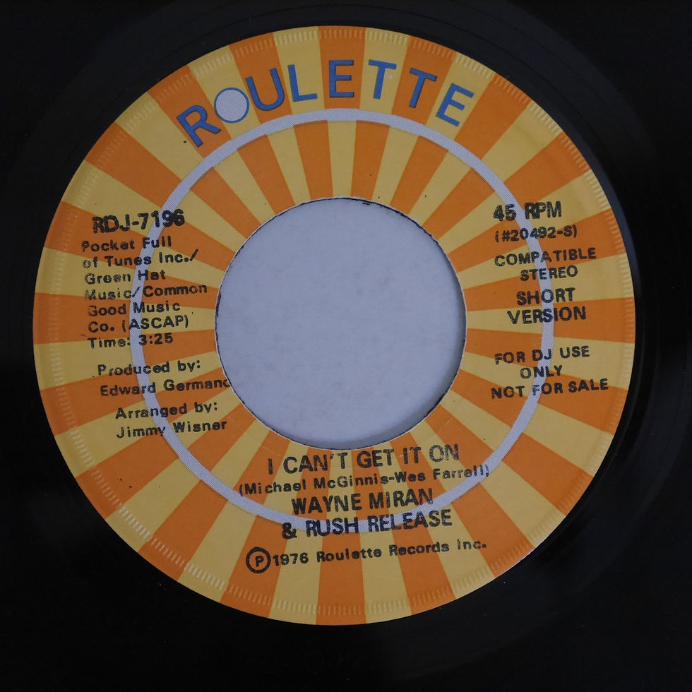 WAYNE MIRAN AND RUSH RELEASE / I Can't Get It On