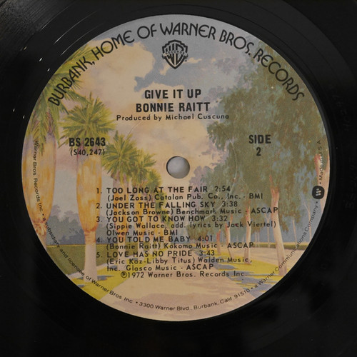 Bonnie Raitt/Give It Up/日本盤 GIVE IT UP / ボニー・レイット