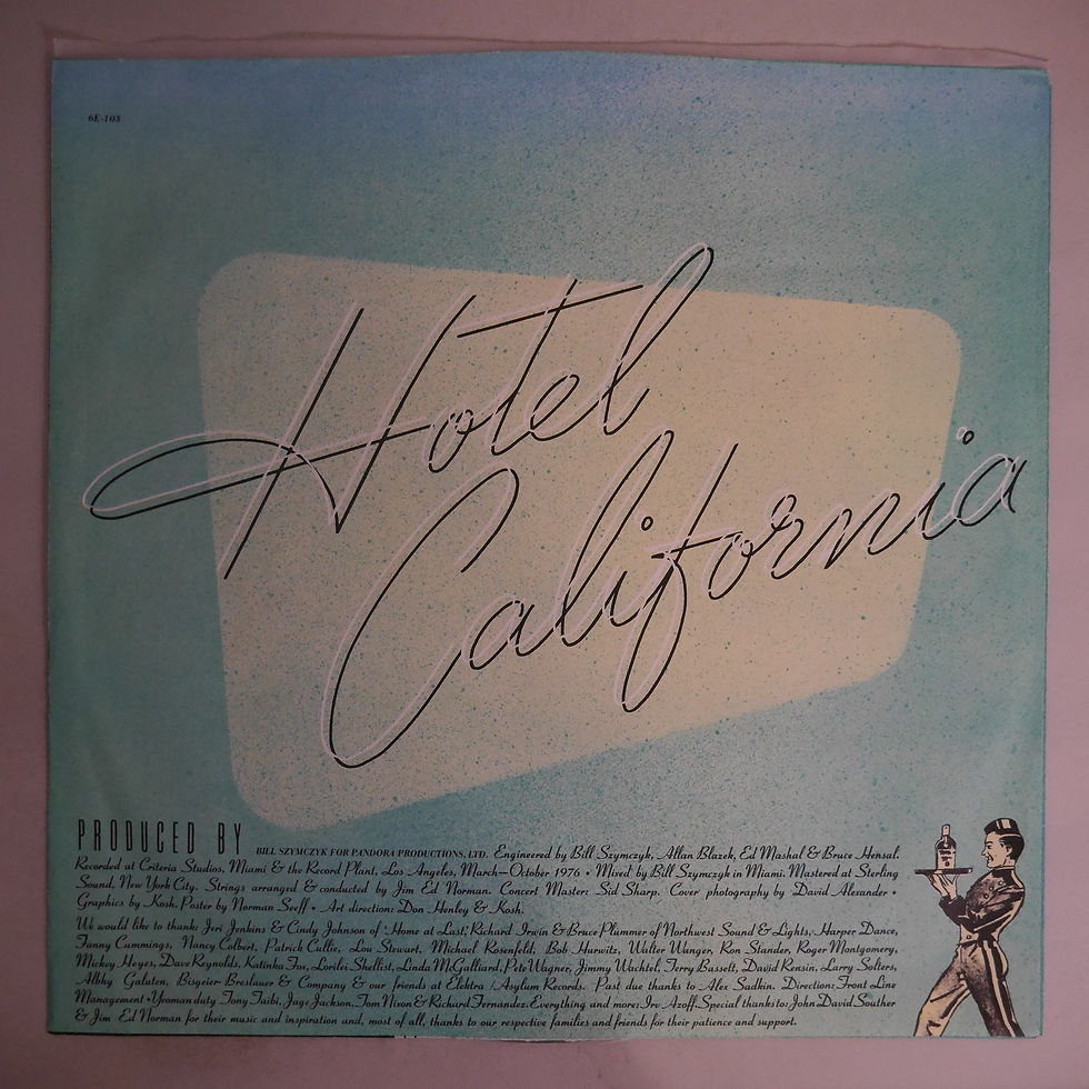 サムネイル： EAGLES / Hotel California（STERLING刻印）