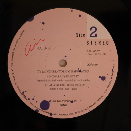 角松敏生 / T's 12 INCHES | anchorrecord