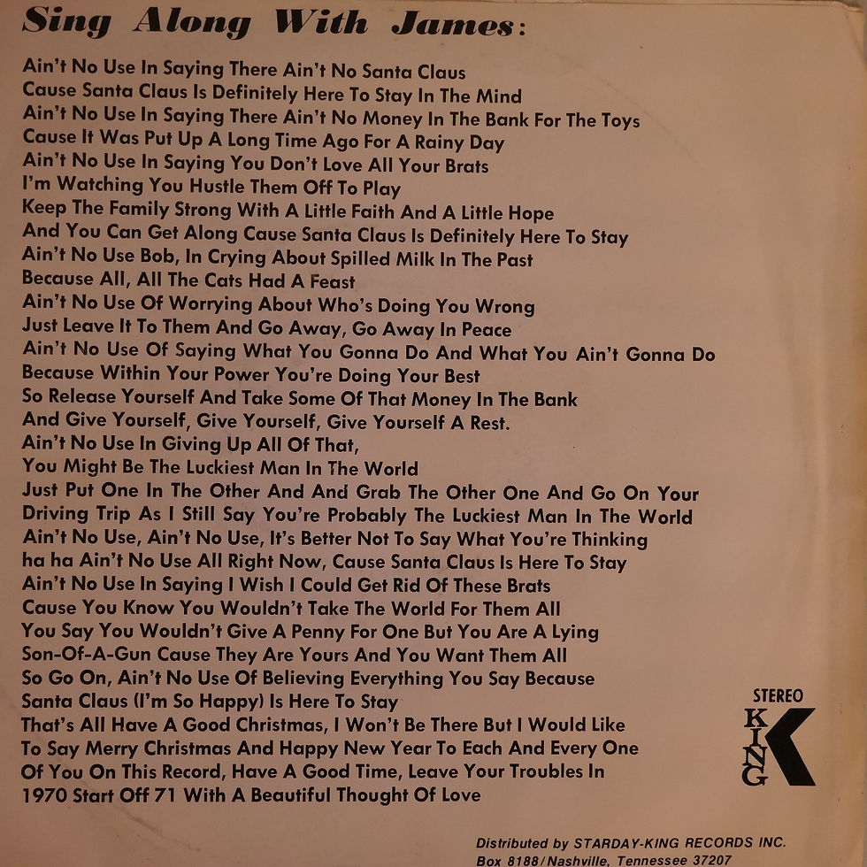 サムネイル： JAMES BROWN / Santa Claus Is Definitely Here To Stay