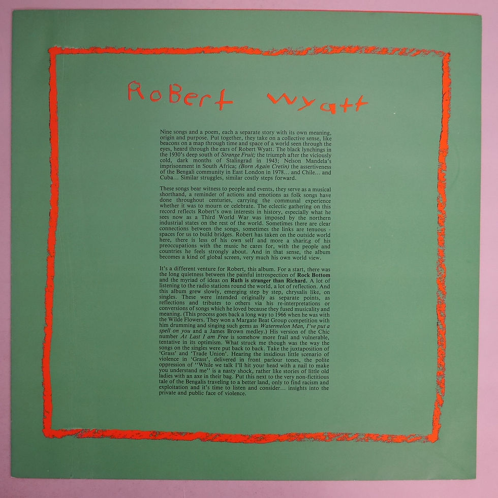 サムネイル： ROBERT WYATT / Nothing Can Stop Us （UK 80’s ROUGH TRADE）