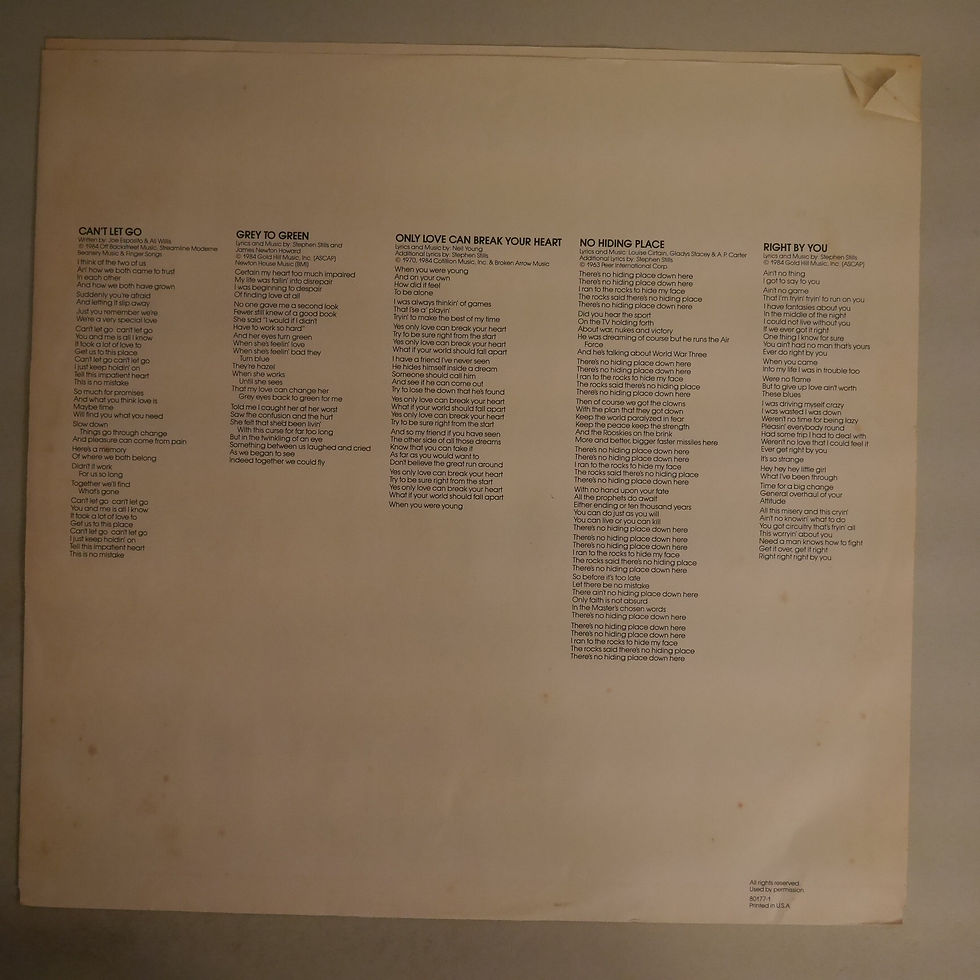 サムネイル： STEPHEN STILLS / RIGHT BY YOU