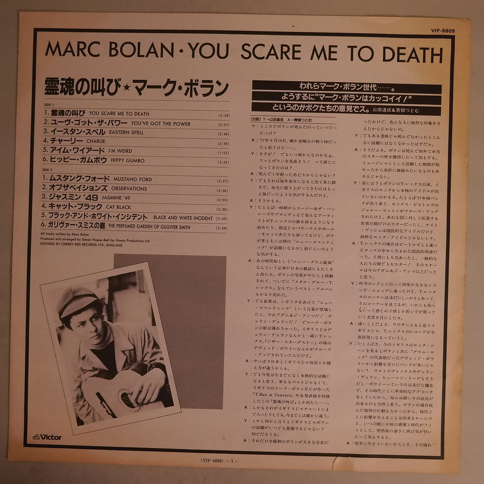 サムネイル： Marc Bolan / 霊魂の叫び （見本盤）