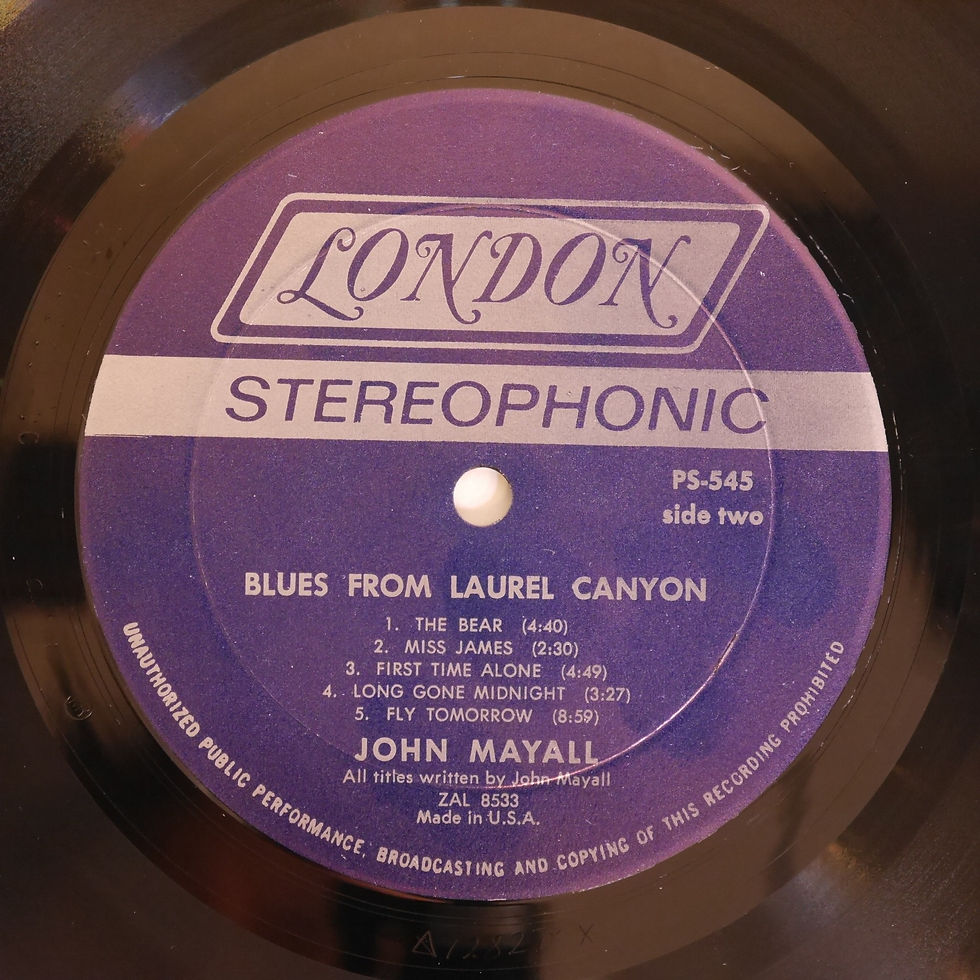 サムネイル： John Mayall / BLUES FROM LAUREL CANYON(BellSound刻印）