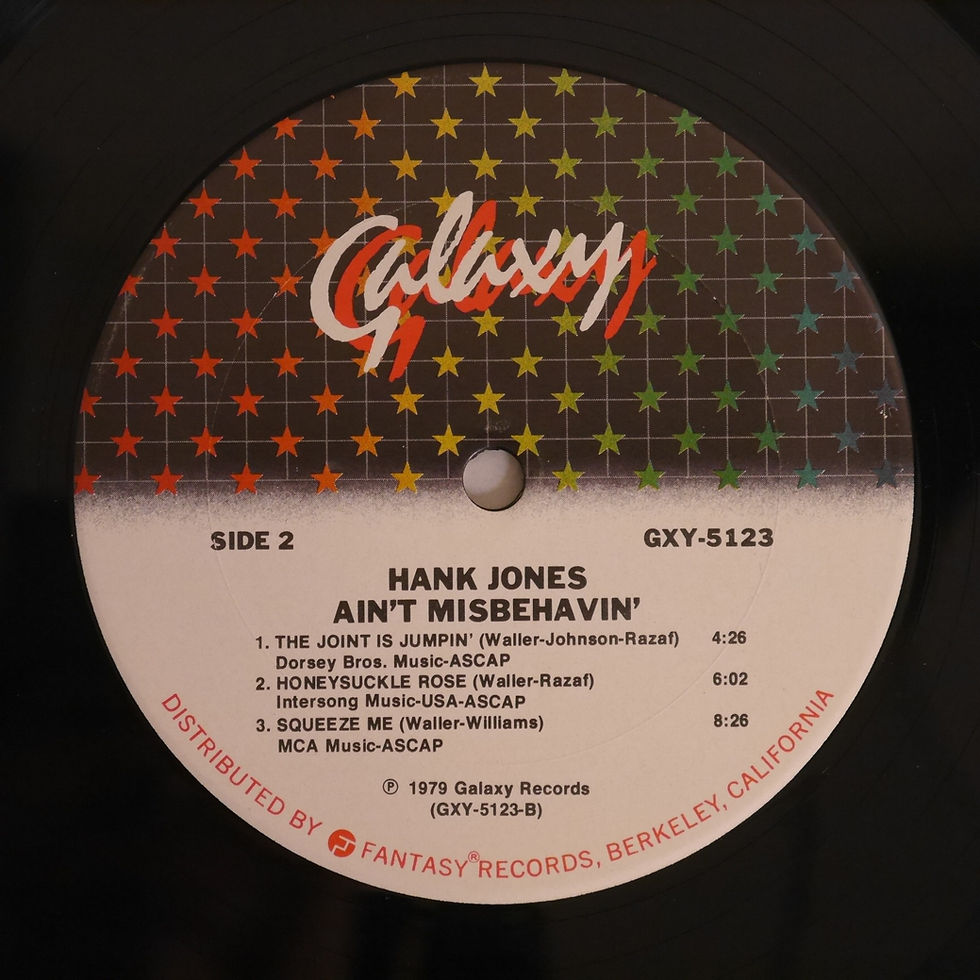 HANK JONES / AIN'T MISBEHAVIN'