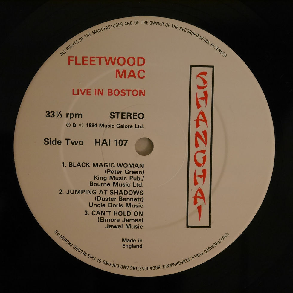サムネイル： FLEETWOOD MAC / LIVE IN BOSTON