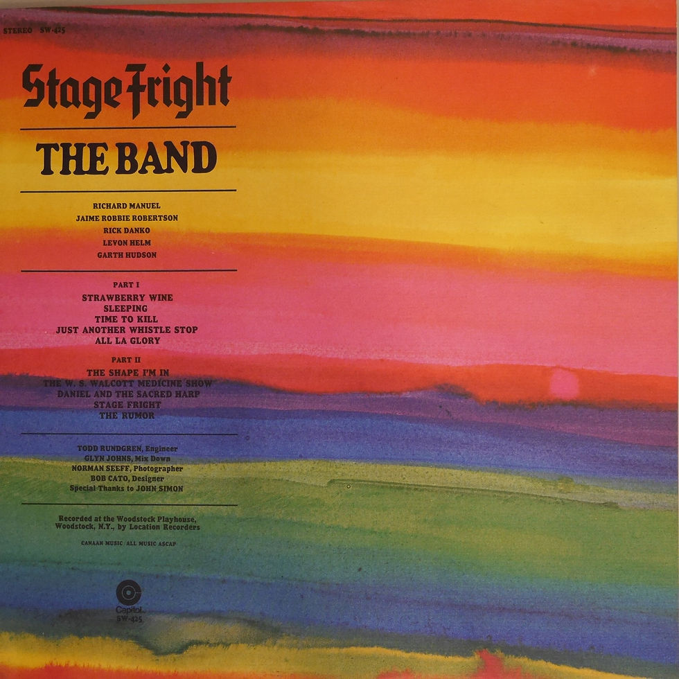 THE BAND / STAGE FRIGHT（STERLING RL刻印）