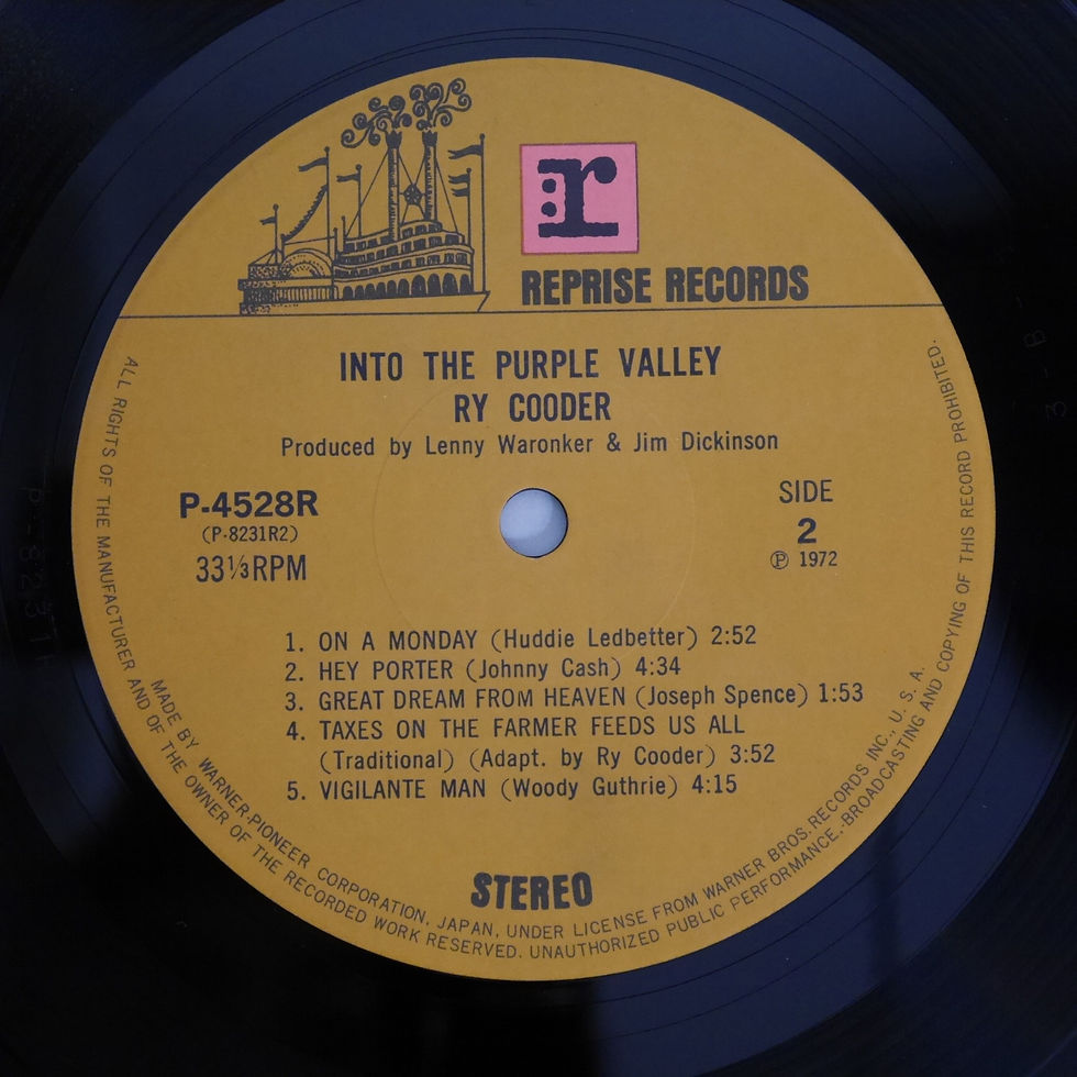 サムネイル： Ry Cooder / Into The Purple Valley