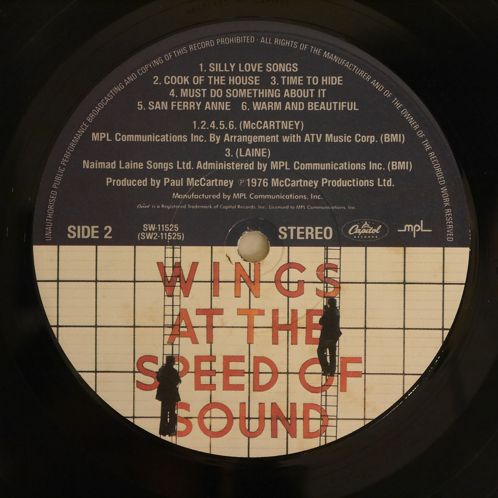 サムネイル： PAUL McCARTNEY & WINGS / Wings At The Speed Of Sound