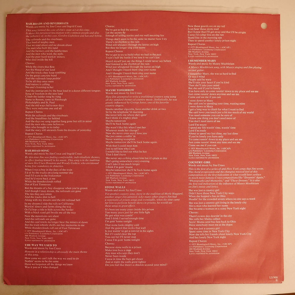 サムネイル： Jim Croce / The Faces I've Been