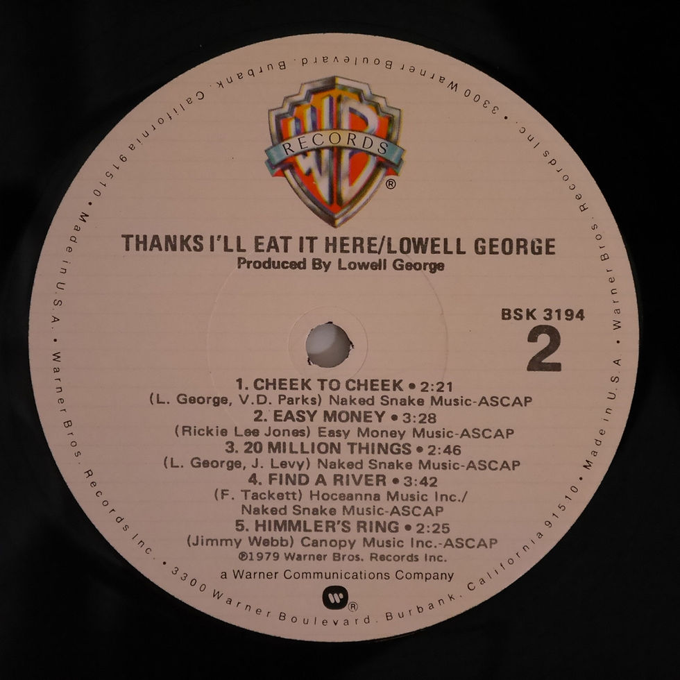 サムネイル： LOWELL GEORGE / THANKS I'LL EAT IT HERE