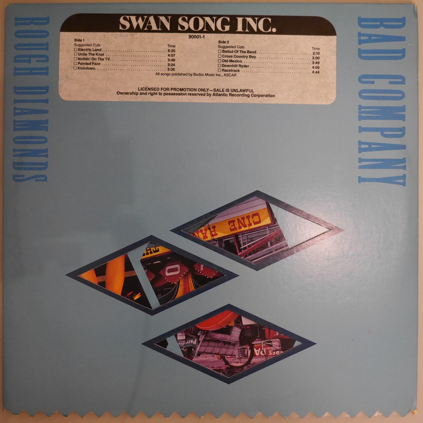 Bad Company / Rough Diamonds (US プロモ、STERLING刻印)
