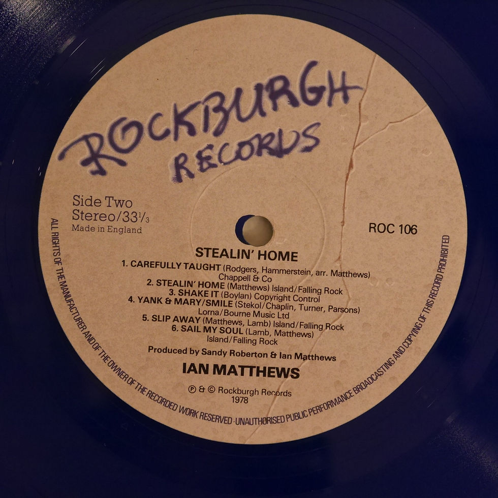 IAN MATTHEWS / STEALIN' HOME(ブルー・ヴァイナル）