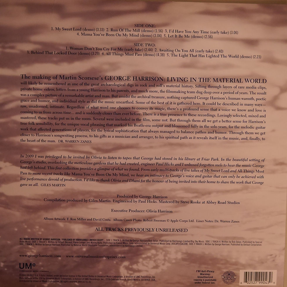 サムネイル： GEORGE HARRISON / EARLY TAKES VOL1