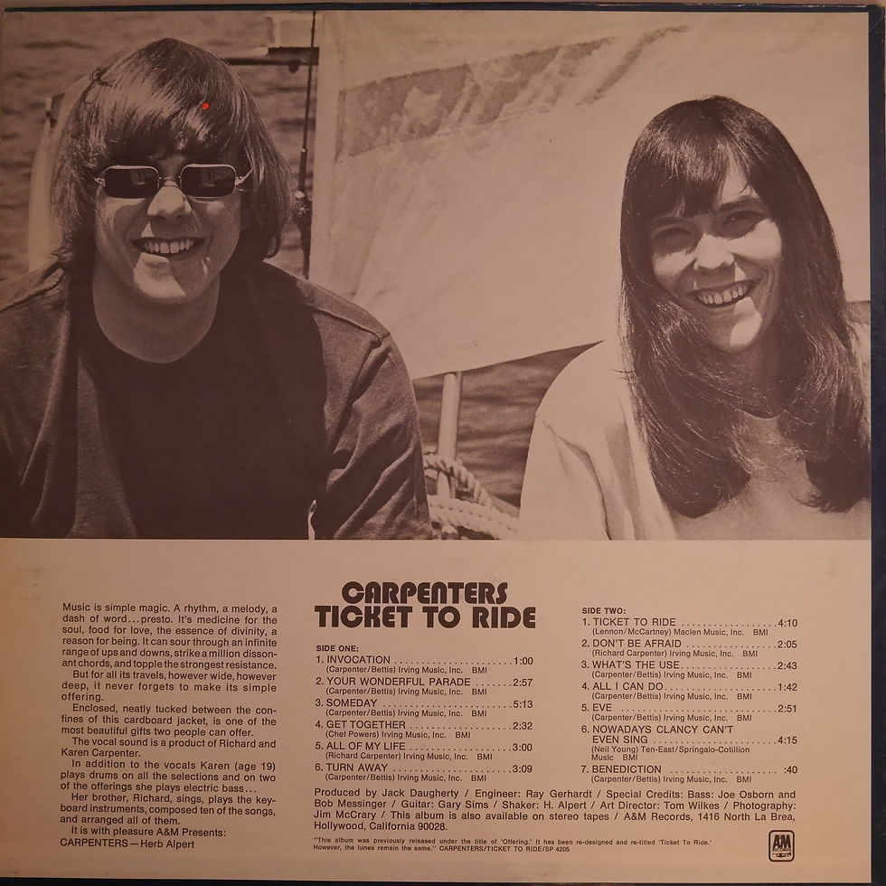 サムネイル： CARPENTERS / Ticket To Ride