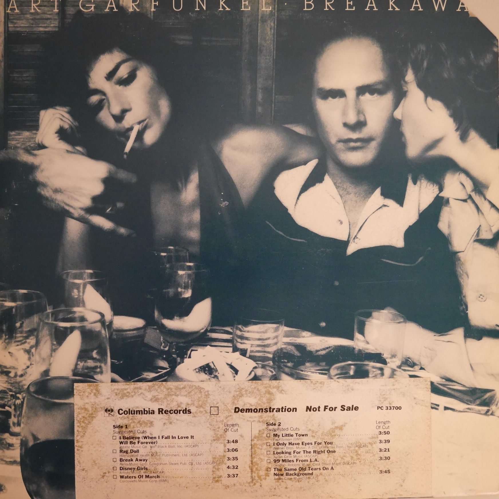 ART GARFUNKEL / BREAKAWAY (白プロモ）