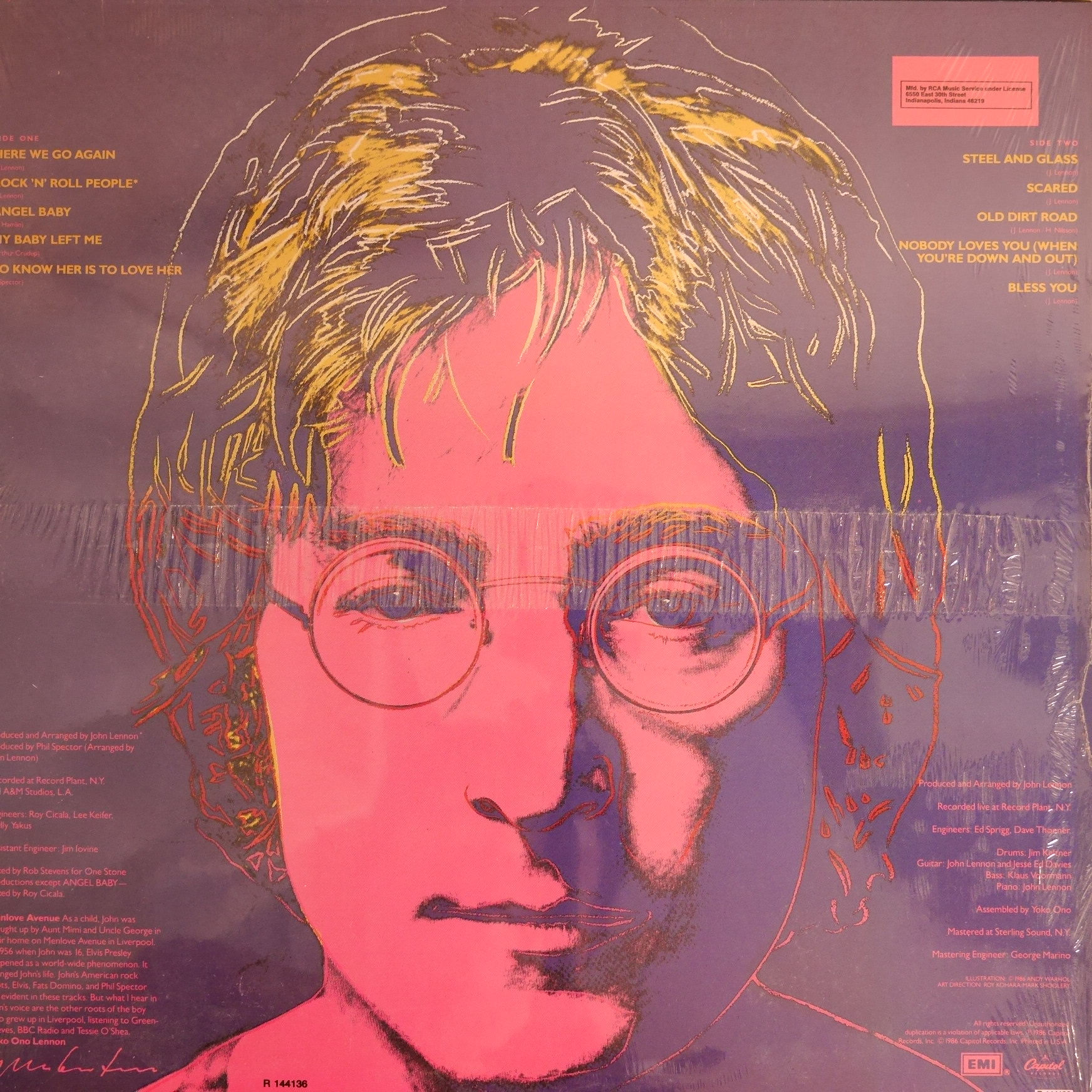 JOHN LENNON / Menlove Ave.(未開封)